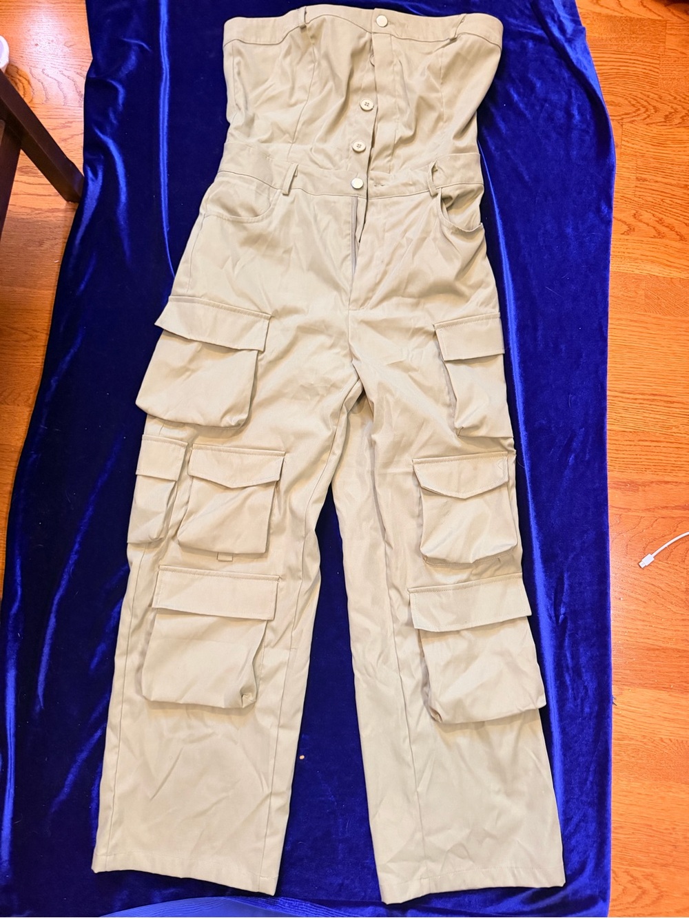 SHEIN Light Lime Cargo Jumpsuit with Multi Pockets - Picture 4 of 4